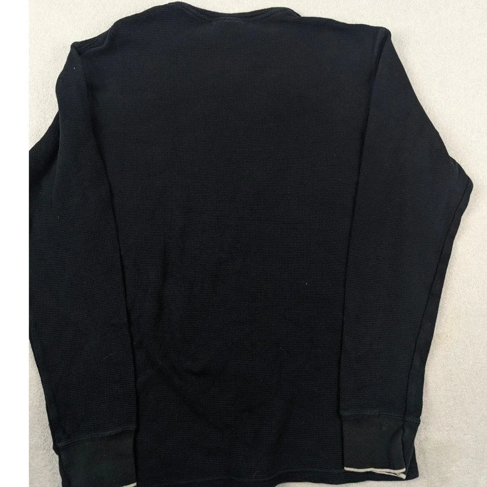 Polo Ralph Lauren Mens Navy Blue Waffle Knit Thermal Sleepwear Shirt Medium